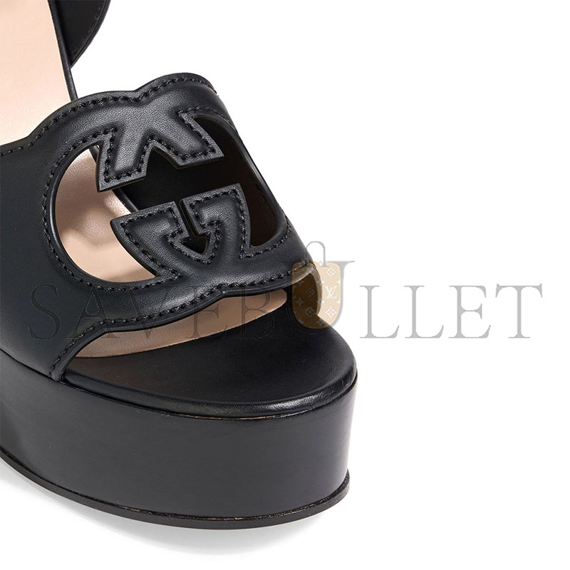 G*u*i leather platform sandals